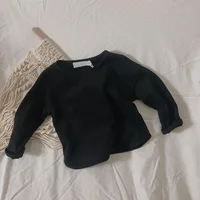 T-shirt à manches longues en coton pour enfants, T-shirt rétro pour enfants, Économie décontractés pour tout-petits, Automne, Hiver 3