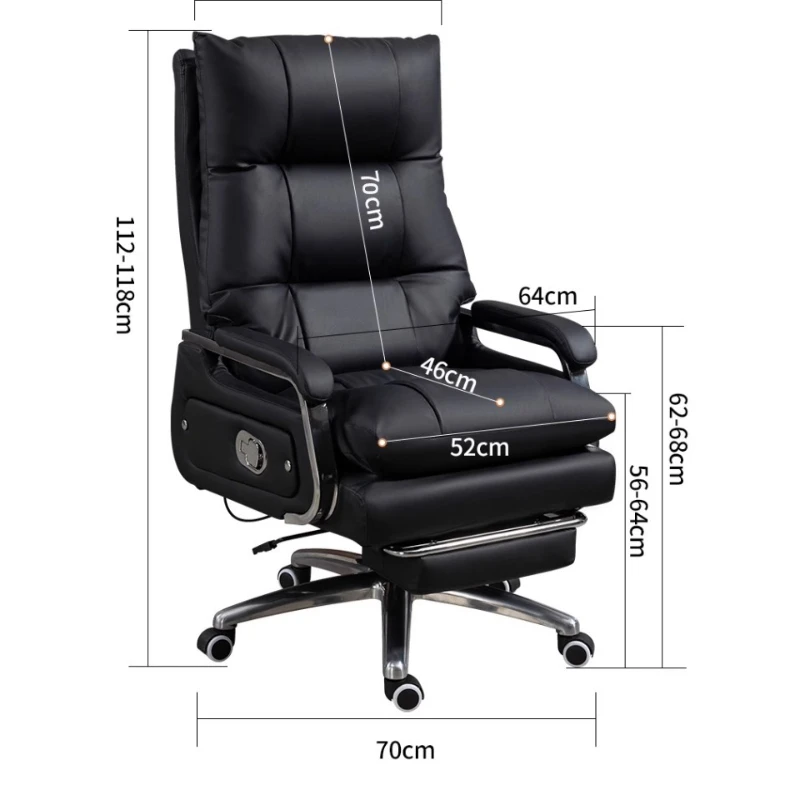 Sedia da ufficio regolabile per computer Bracciolo esecutivo ergonomico Comoda sedia da ufficio Poggiapiedi Sillas De Oficina Accessori per mobili - immagine 5