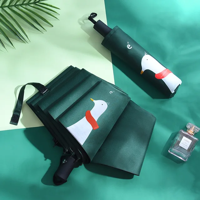 Keconutbear Vadonatúj Teljesen Automatikus Uv Gyermekek Gyermekeknek Ajándék Divat Szélálló Nap Eső Gyerekek Rajzfilm Kacsa Esernyők - Image 6