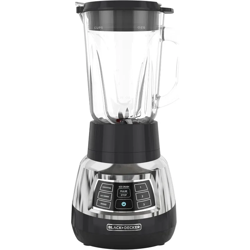 BLACK+DECKER BL1400DG-P Quiet Stainless Steel Blender with Cyclone Glass Cup 2
