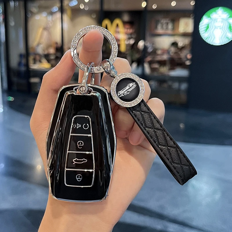 TPU 자동차 스마트 키 커버 케이스, Geely Coolray X6 Geometry C Emgrand 글로벌 Kulrey Hawk GX7 Okavango 원격 자동차 액세서리