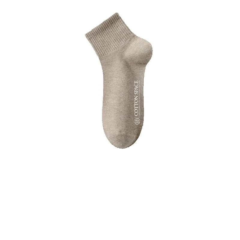 2025e Men's Pure Deodorant Sweat-Absorbing Short 2024 Autumn New 100% Cotton Sports Zhuji Socks Industry_voghion.com