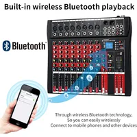 CT-80S Professional audio mixer 8 Channel with MP3 Player+Bluetooth U disk 48V Phantom Power Source USB recording 2