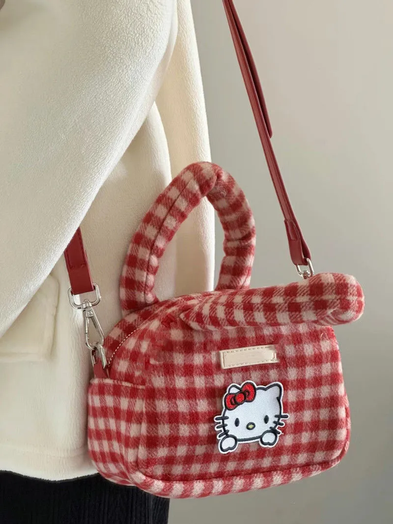 New Sanrio Genuine Hello Kitty Messenger Bag Underarm Bag Millennium Hot  Girl Retro Bags Good Looking Pink Fashion Girl Bag Gift