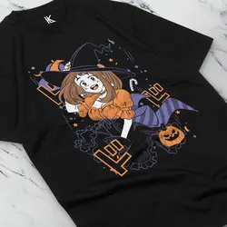 Uraraka Ochaco Hero Halloween Graphic T - Shirt - S (WHITE)