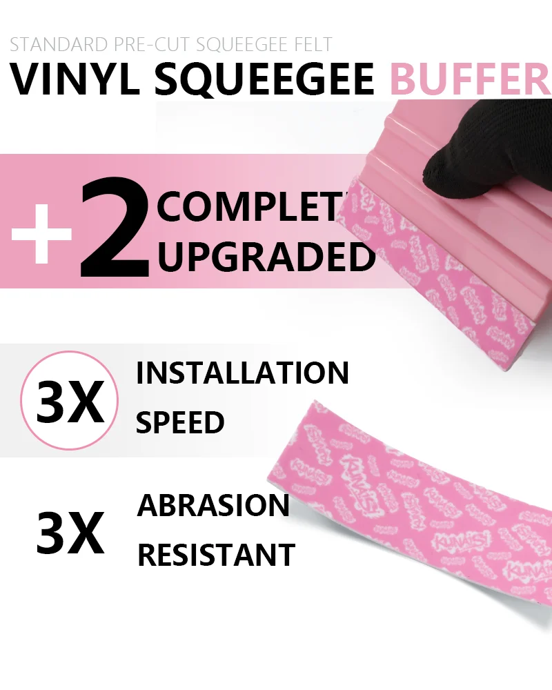 10 Stück Auto-Vinylfolien-Werkzeuge, selbstklebender Rakel, Stofffilz, Ersatz für 10,2 cm Rakel, Auto-Vinyl-Anwendung, Tönungswerkzeug – Detail 2