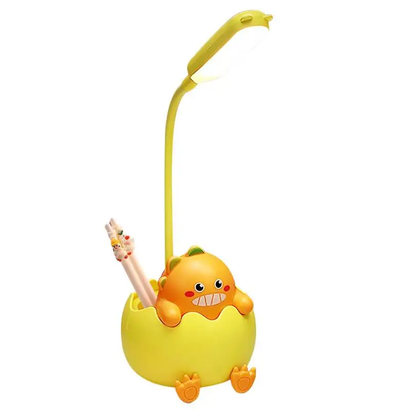 

Pencil Lamp Cute Dinasour Egg Eye-Caring Small Desk Lamps Adjustable Gooseneck Eye Protection Dorm Desk Lamp For Home Bedroom