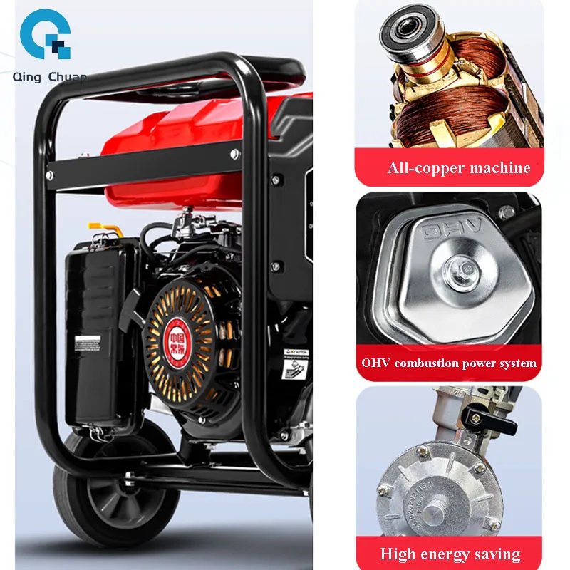 Gasoline Generator Household 220V Small Generator Single Three-phase 8 10 12 KW Manufacturers