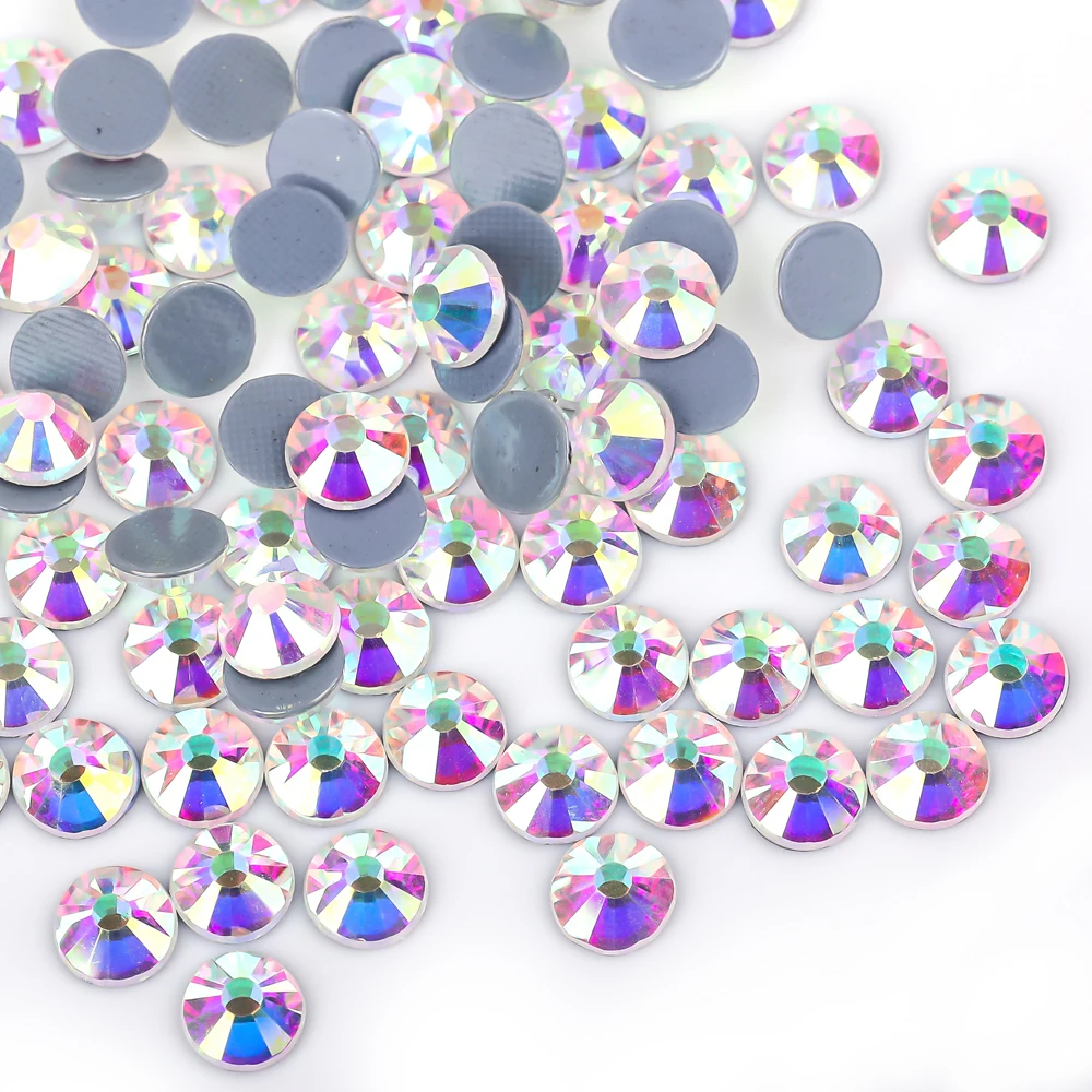Radiant Crystal AB Hotfix Rhinestones - Premium Iron-On Sparkle