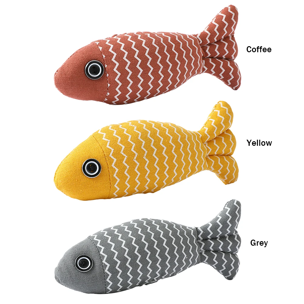 Artificial Plush Fish Toy Interactive Training Simulation Fish Playing Toy Cute Funny Sleeping Cushion Realistic Pet Supplies