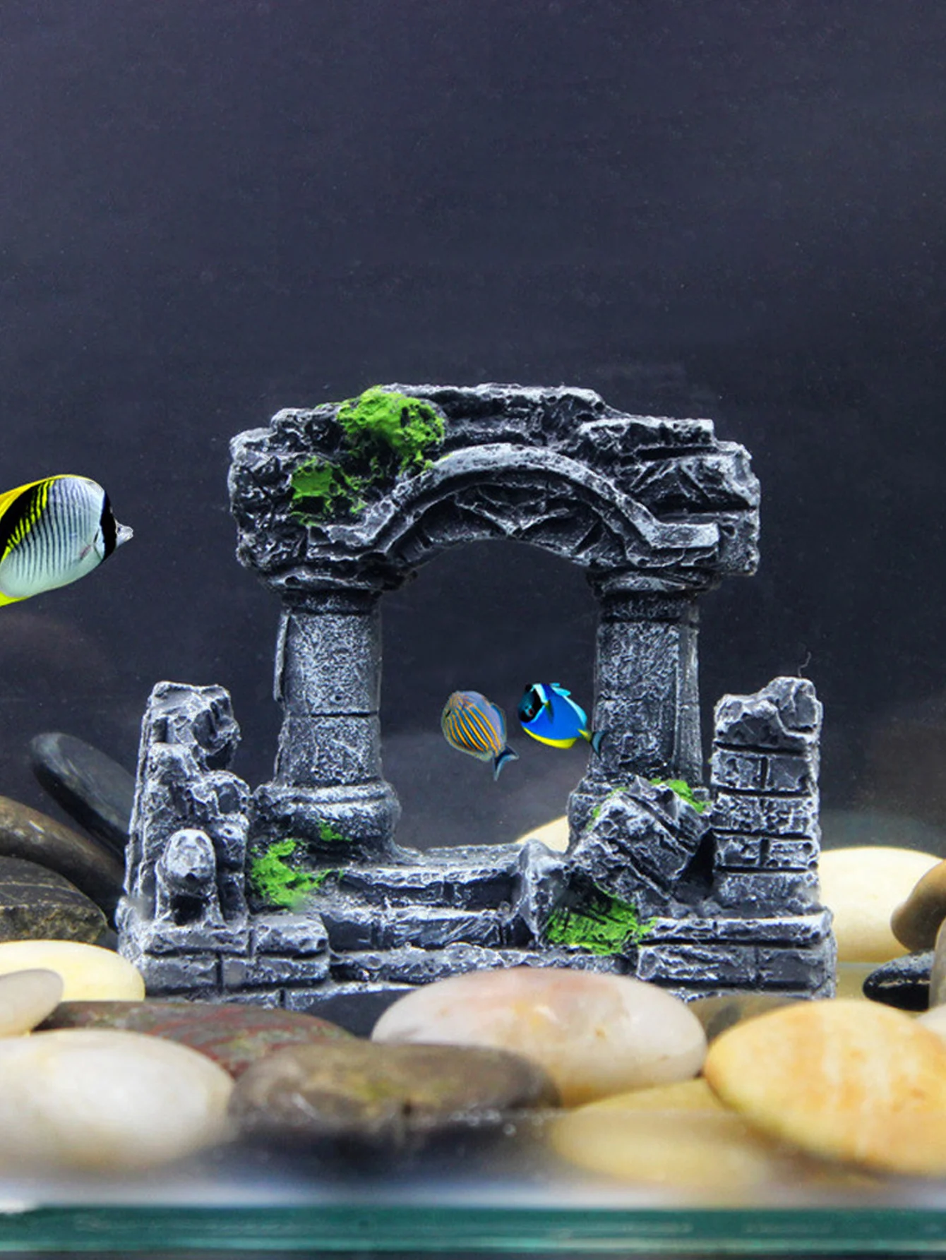 

1 piece of aquarium ornaments made of resin, fish tank scenery, castle Roman column decoration