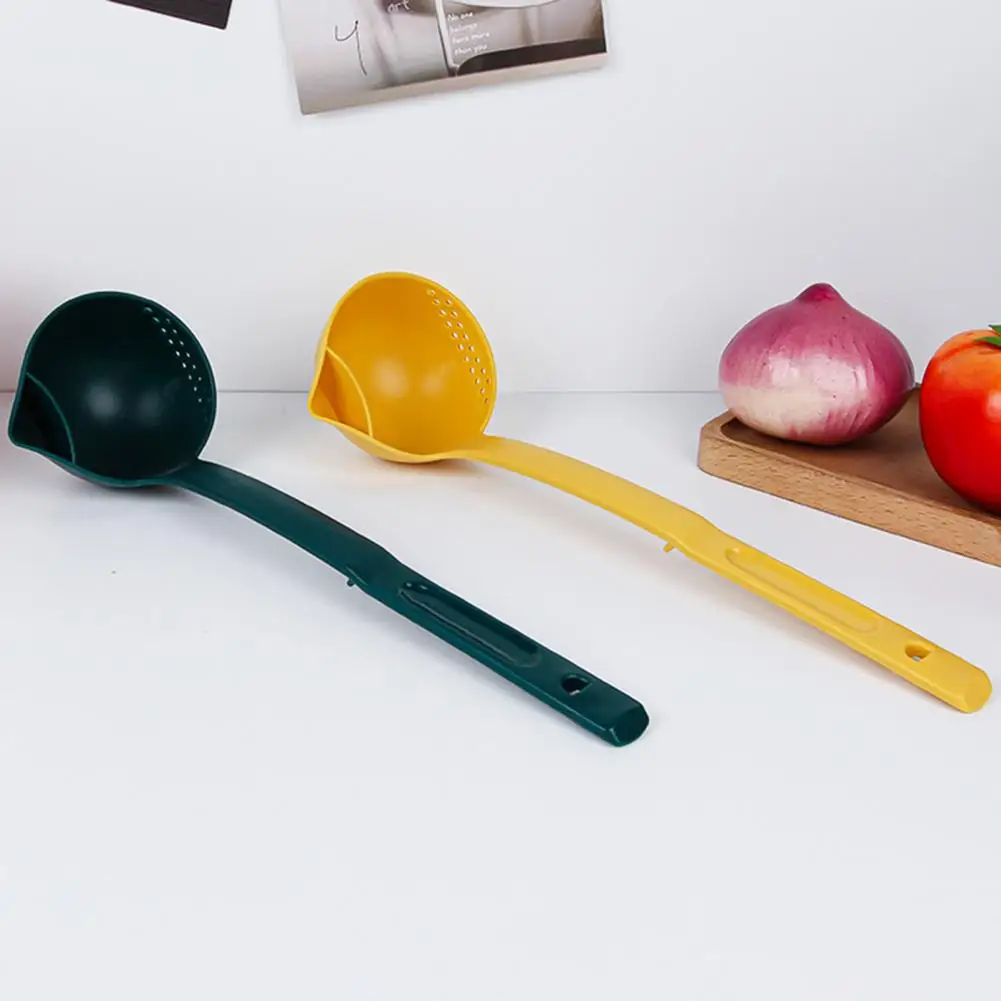 Creative Hot Pot Spoon Creative Oil-separating Spoon Long Handle Food-grade Pp Material Easy Skimming Safe Cooking for Hot Pot