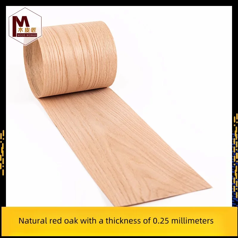 Veneers for wooden doorsDIY Natural red oak furniture Solid wood veneer Home decoration veneer 18x250cm Thickness 0.25mm wood veneer