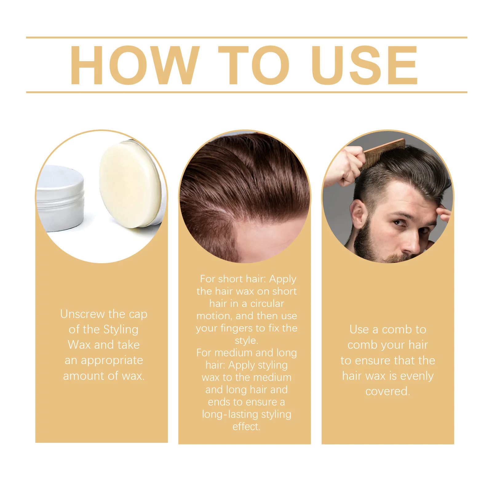 Vitamin E Hair Wax Stick Strong Hold Fixed Fluffy Improve Greasy Reducing Frizz Cosplay Wig Oil Control Men Hair Shaping Pomade