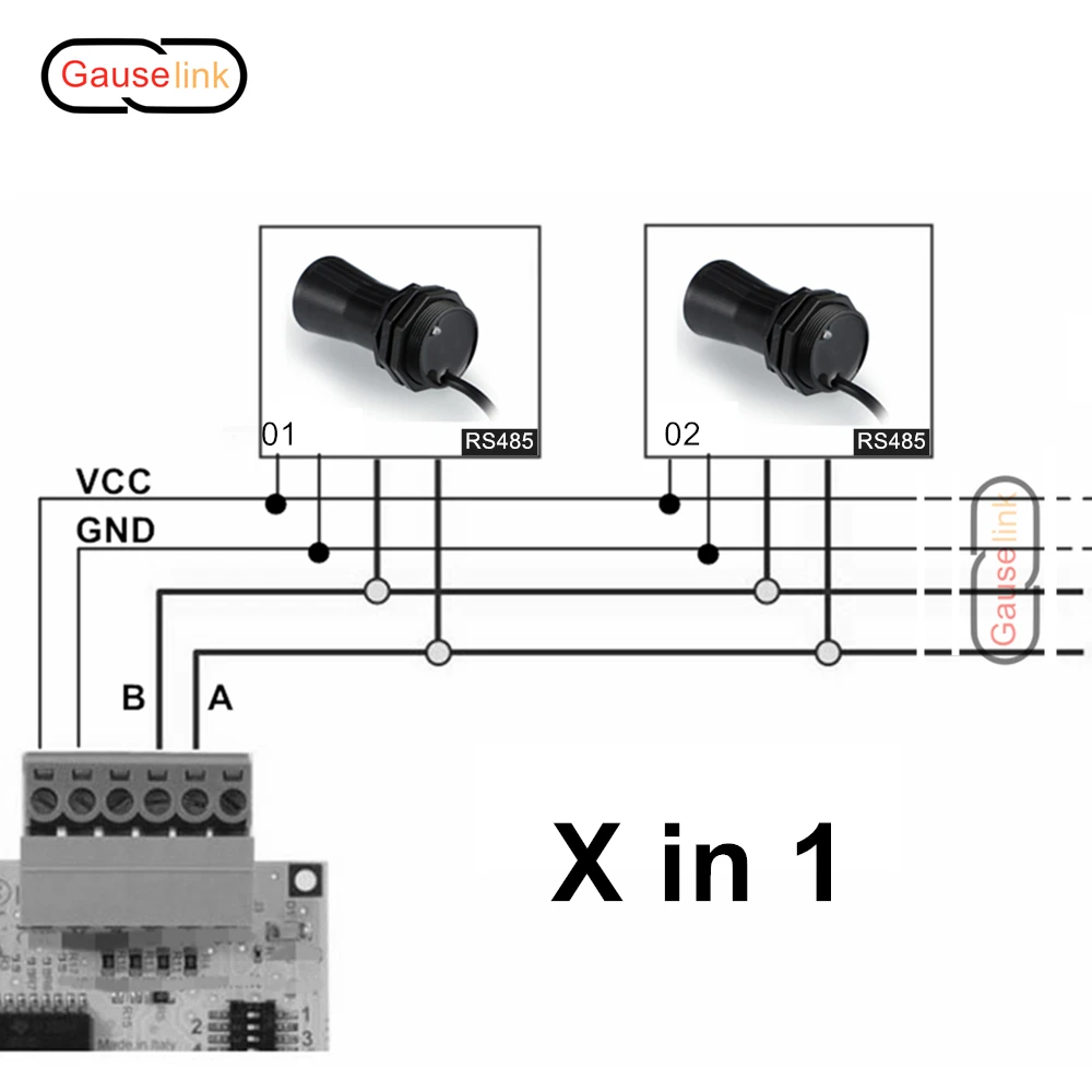 Liquid level sensor Ultrasound Ultrasonic Sensor Module with Range 750cm for Distance Measurement on Flat Object Liquid Level for Arduino Raspberry