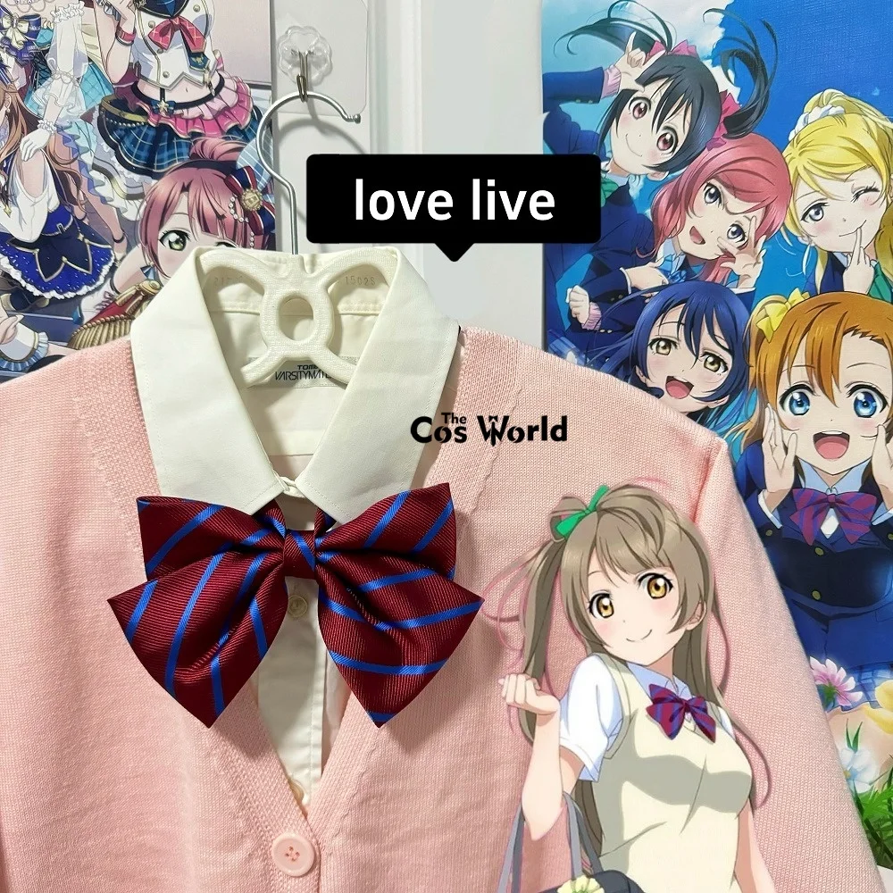 Love Live 9 Characters Kousaka Honoka Sonoda Umi Ayase Eli Anime Bow Tie for Japanese JK School Uniform Cosplay Costumes 3
