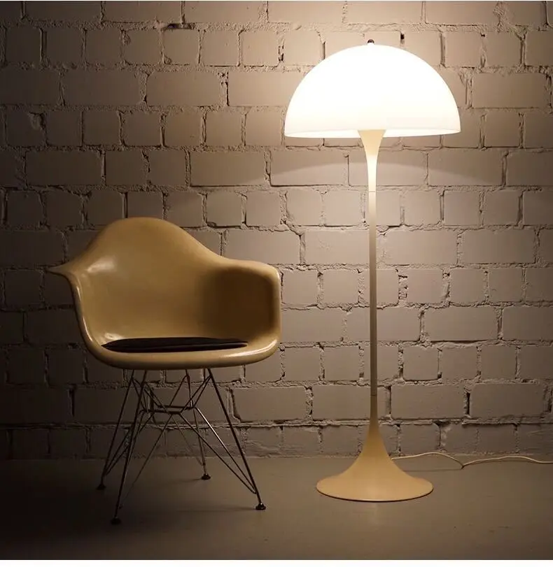 Cream White LED Mushroom Floor Lamp