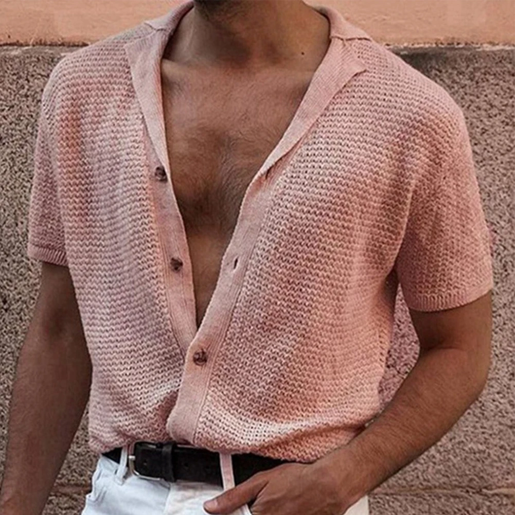 

Мужские топы с надписью Stay Cool and fashion с мужской рубашкой с лацканами Трикотажный верх кардиган с коротким рукавом идеально подходит для летней жизни