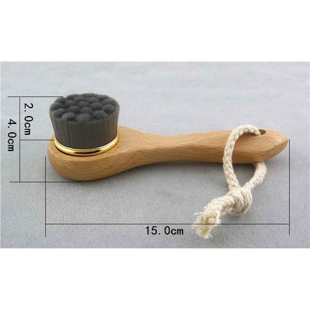 Facial Exfoliating Massage Cleaning Brush for Deep Pore Cleansing Manual Spa Wash Massage Exfoliation Bristle Brush With Wooden dry drush natural swine mane skid treatment wooden body massage health bath brush body wash scrub clean exfoliating body brush