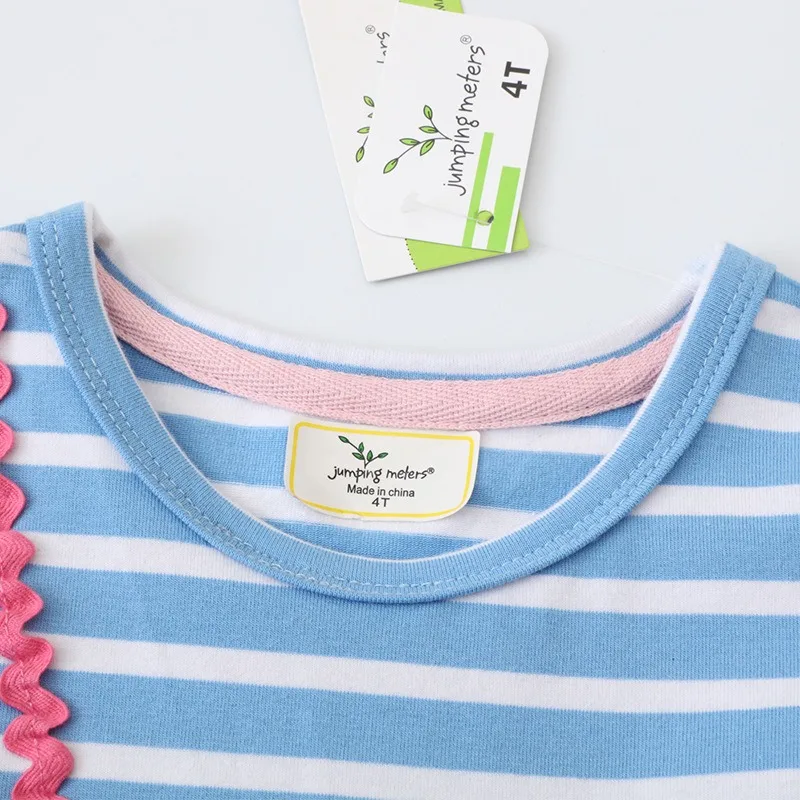 New Princess Girls Dresses Summer Flying Sleeve Kids Dress Striped Unicorn Baby Party Birthday Dresses Cotton Children Clothing