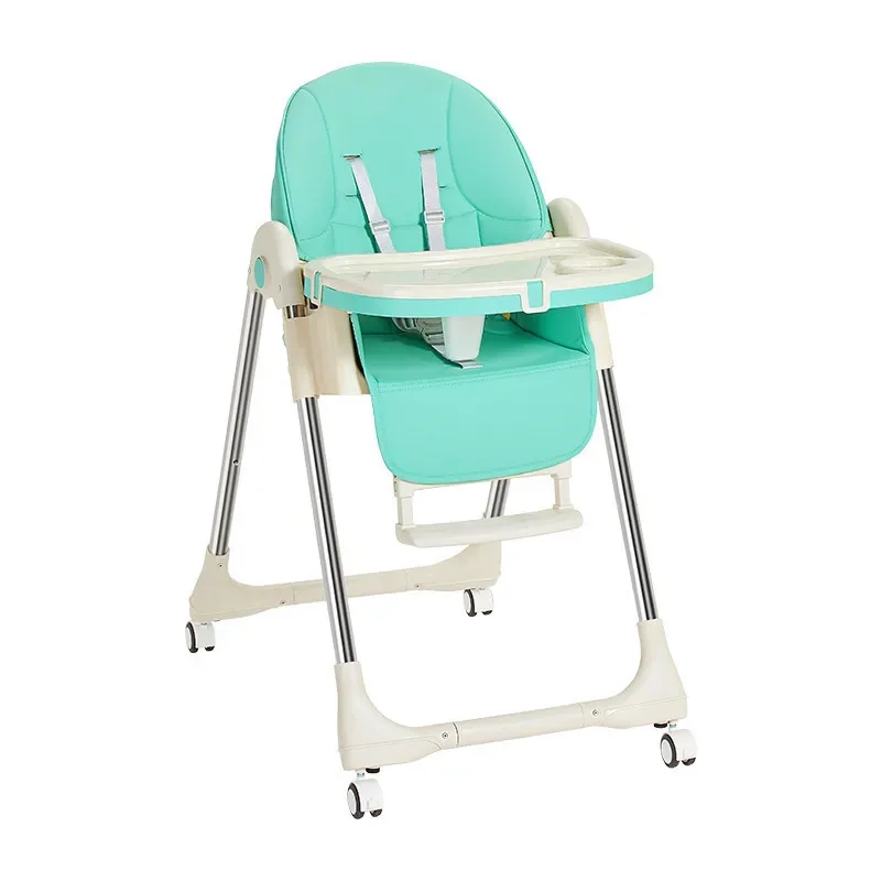 High-foot feeding chair children dining chair foldable Multifunctional portable Household baby dining table and