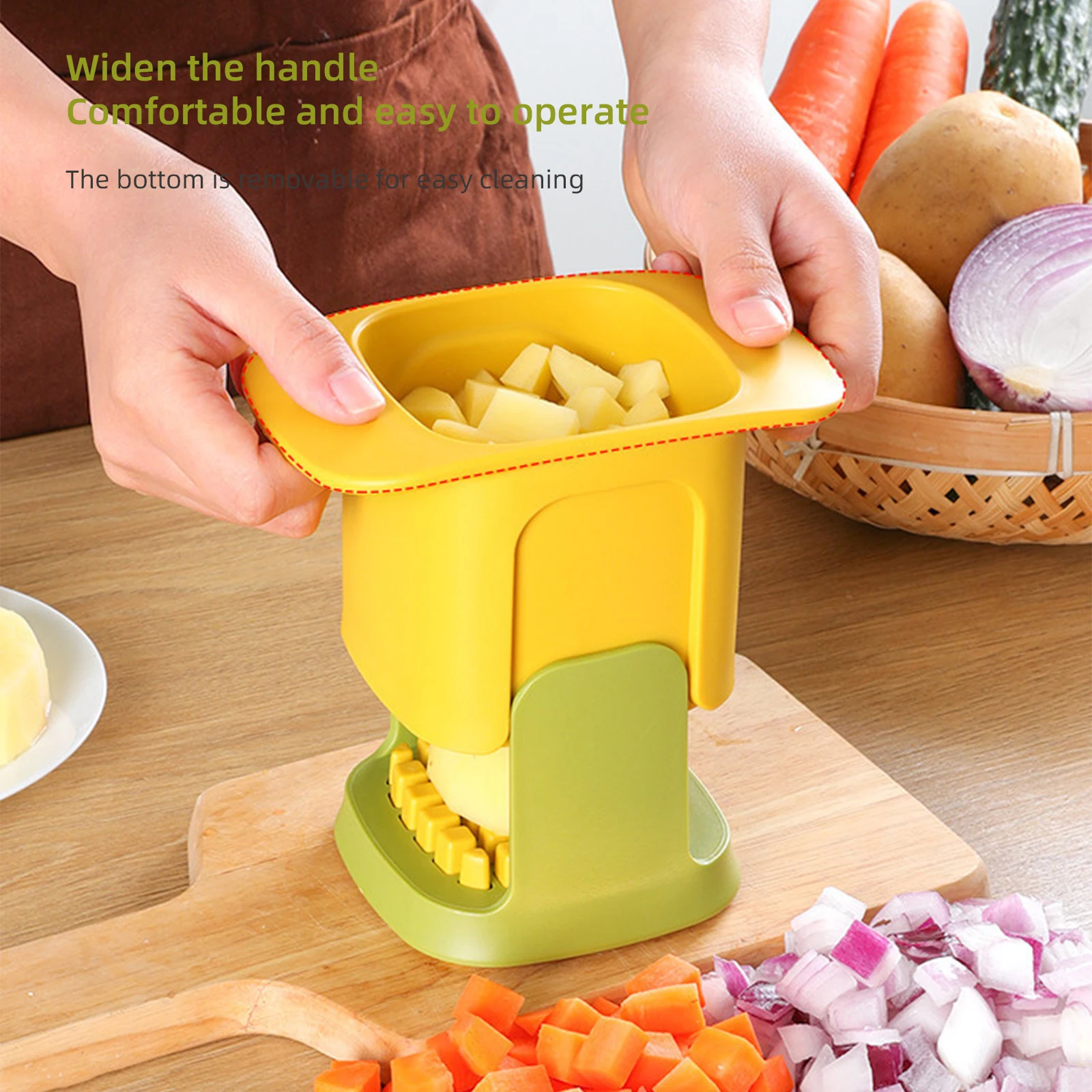 VEVOR Commercial Vegetable Fruit Heavy Duty Professional Food Dicer Kattex  French Fry Cutter Onion Slicer Stainless Steel - AliExpress