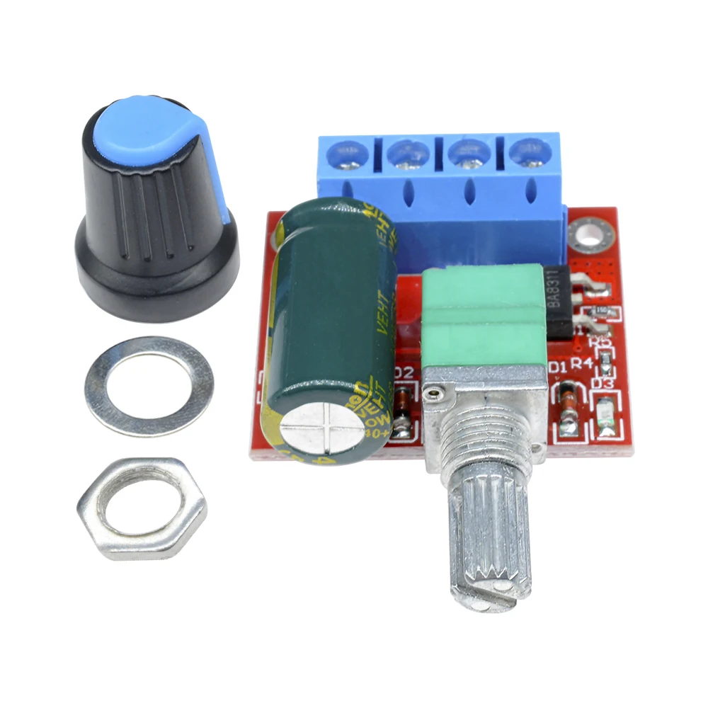 Mini 5A 90W PWM 12V DC Motor Speed Controller Module DC-DC 4.5V-35V Adjustable Speed Regulator Control Governor Switch 24V