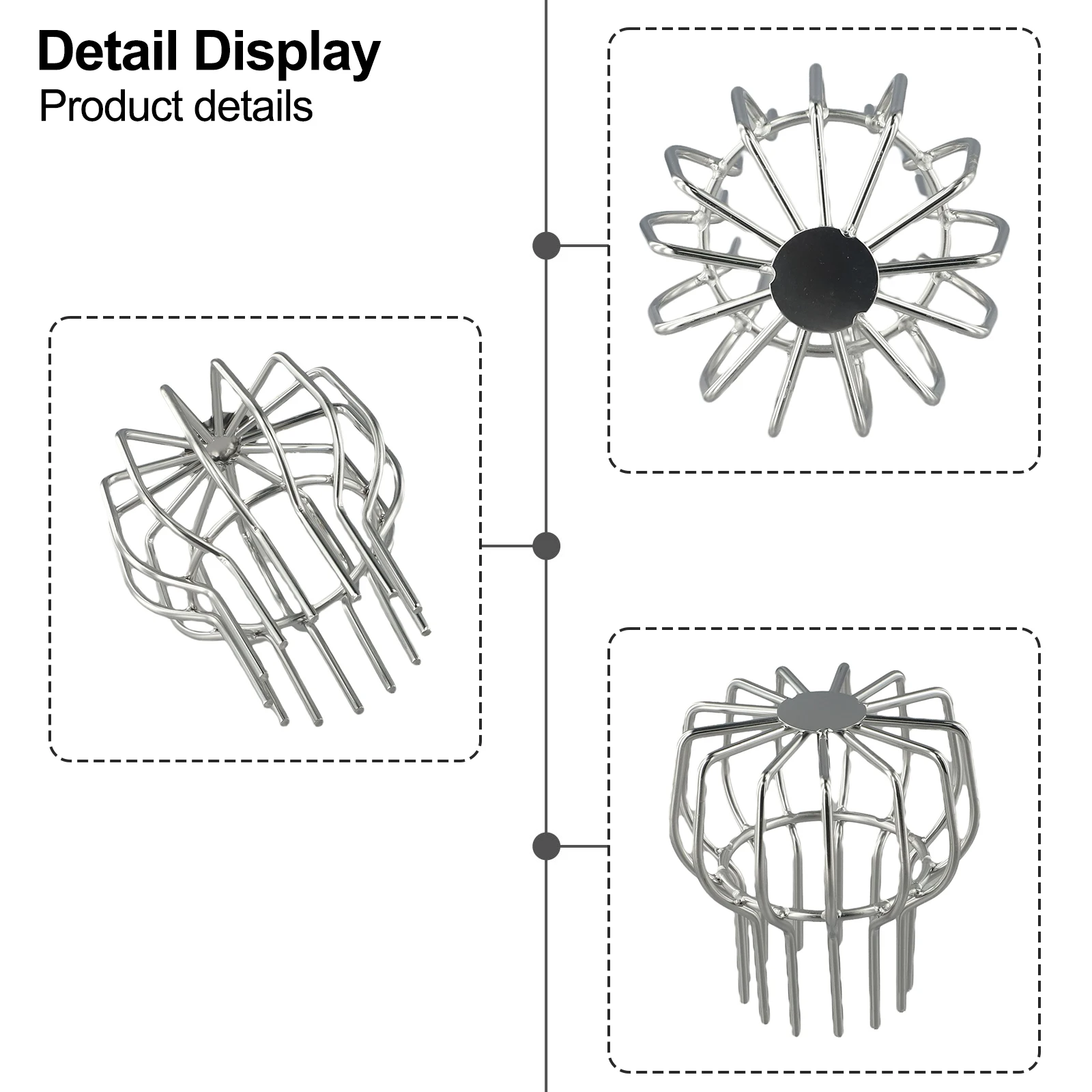 Stainless Steel Roof Drain Drainage Ditch Anti-Blocking Mesh Cover Rain Pipe Cap Balcony Drainage Cover Gutter Guard Strainer