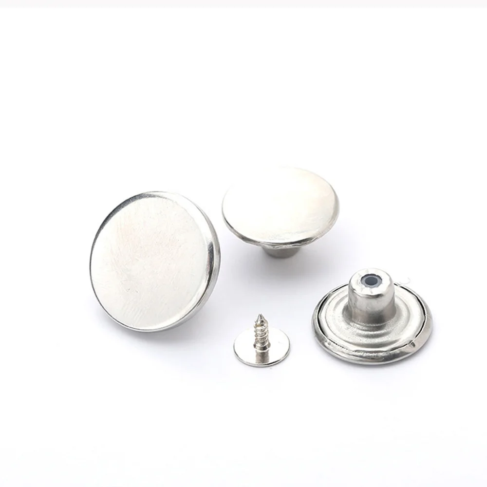 레트로 금속 단추 비자성 비녹 알루미늄 합금 수리 키트, 청바지 버튼 부식 방지, 10  40 개, 17mm, 20mm
