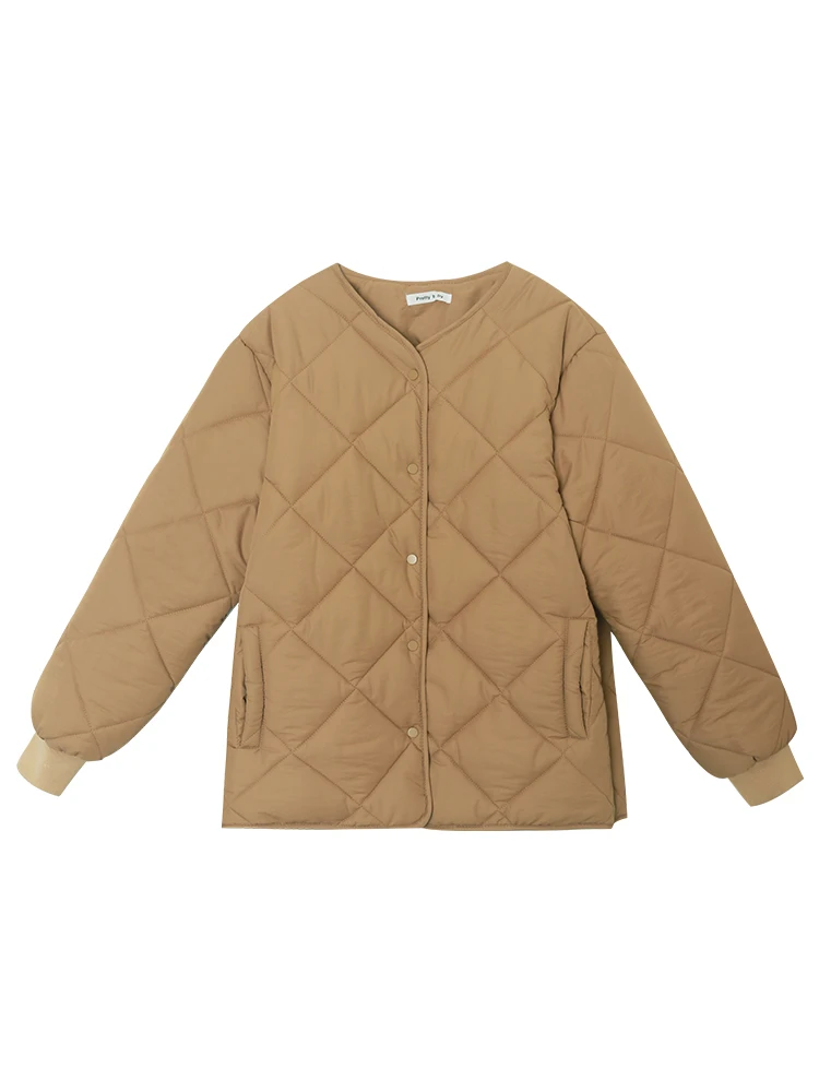 2024 New Office Fashion Casual Winter Thicken Windbreaker Coat Women Warm Loose Cotton Coats Long Sleeve Outerwear High Quality