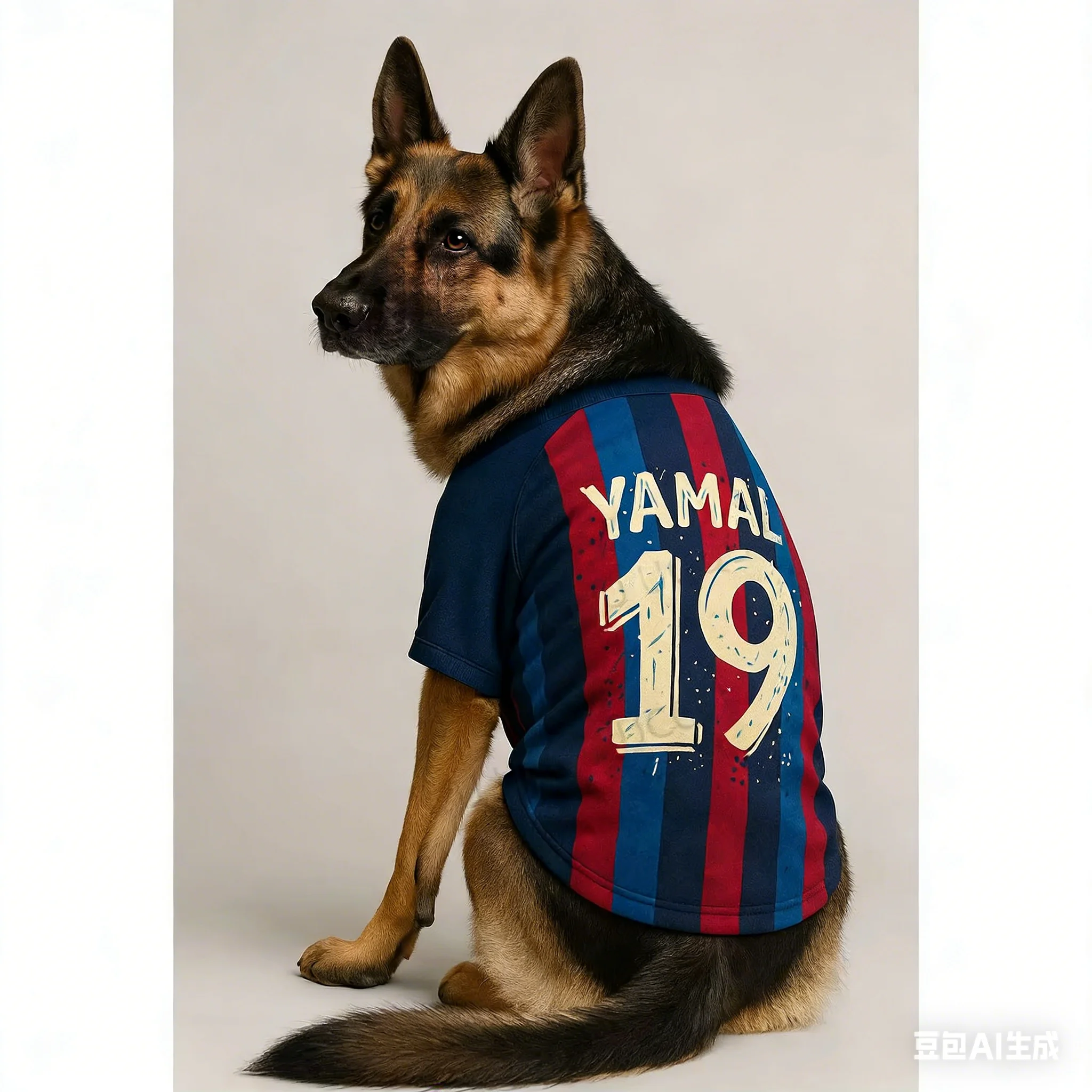 야말 19 애완견 저지 부드럽고 통기성 좋은 폴리에스터 축구 스트라이프 티셔츠..