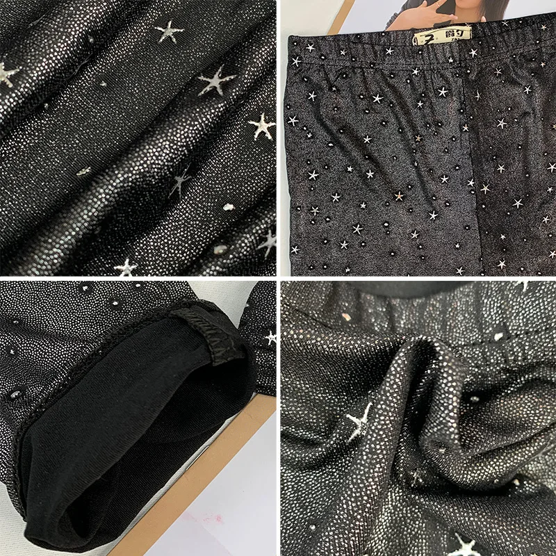 Summer Spring Black Star Leggings Women's Fitness High Waist Running Workout Yoga Pants Tight Bottoms