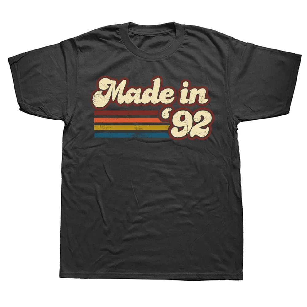 Футболка мужская в ретро стиле, оригинальная Классическая футболка из хлопка с графическим рисунком на день рождения 32 года, 1992