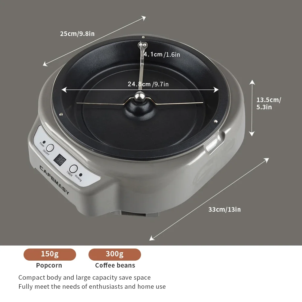 110-220V CAFEMASY Electric Coffee Bean Roaster Peanut Baking Stove Popcorn Make Dryer Roasting Machine Barista Accessories
