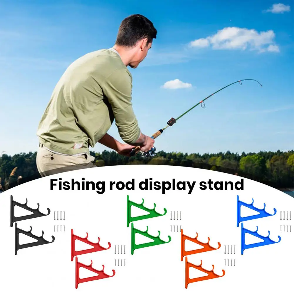 Fishing Rod Holder High Stability Smooth Edge Wear-resistant Reusable Save  Space ABS Fishing Pole Organizer Rack Storage Holder