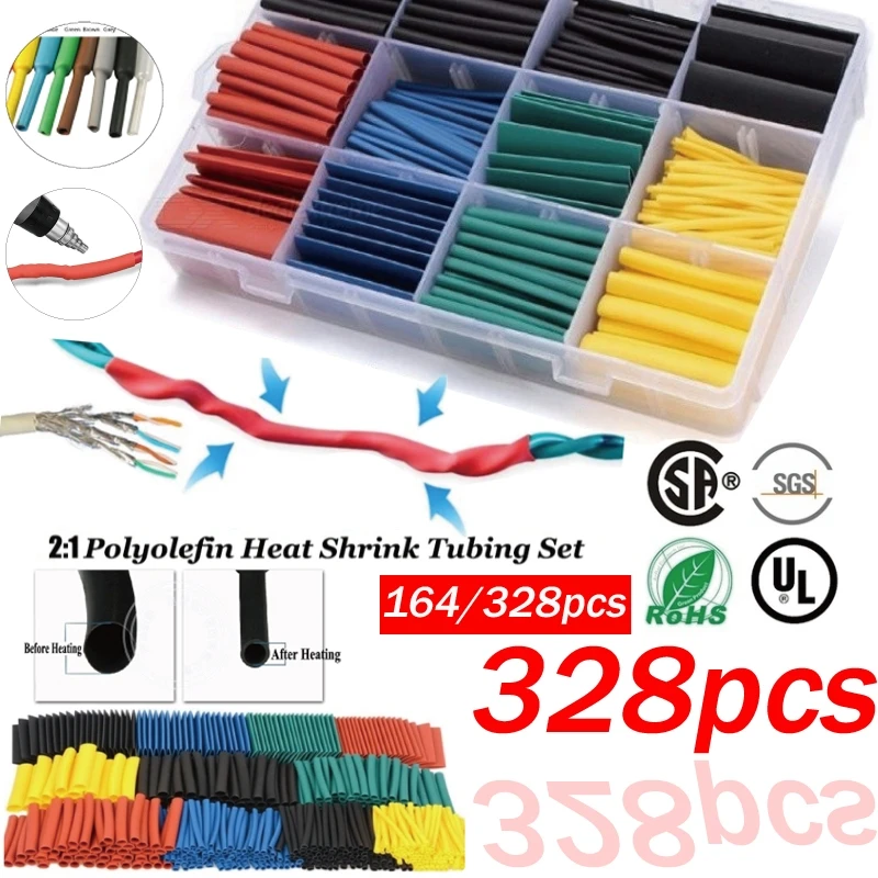 Thermoresistant tube 127 800 Pcs Heat Shrink Sleeving Shrink wrapping Kit Electrical Connection