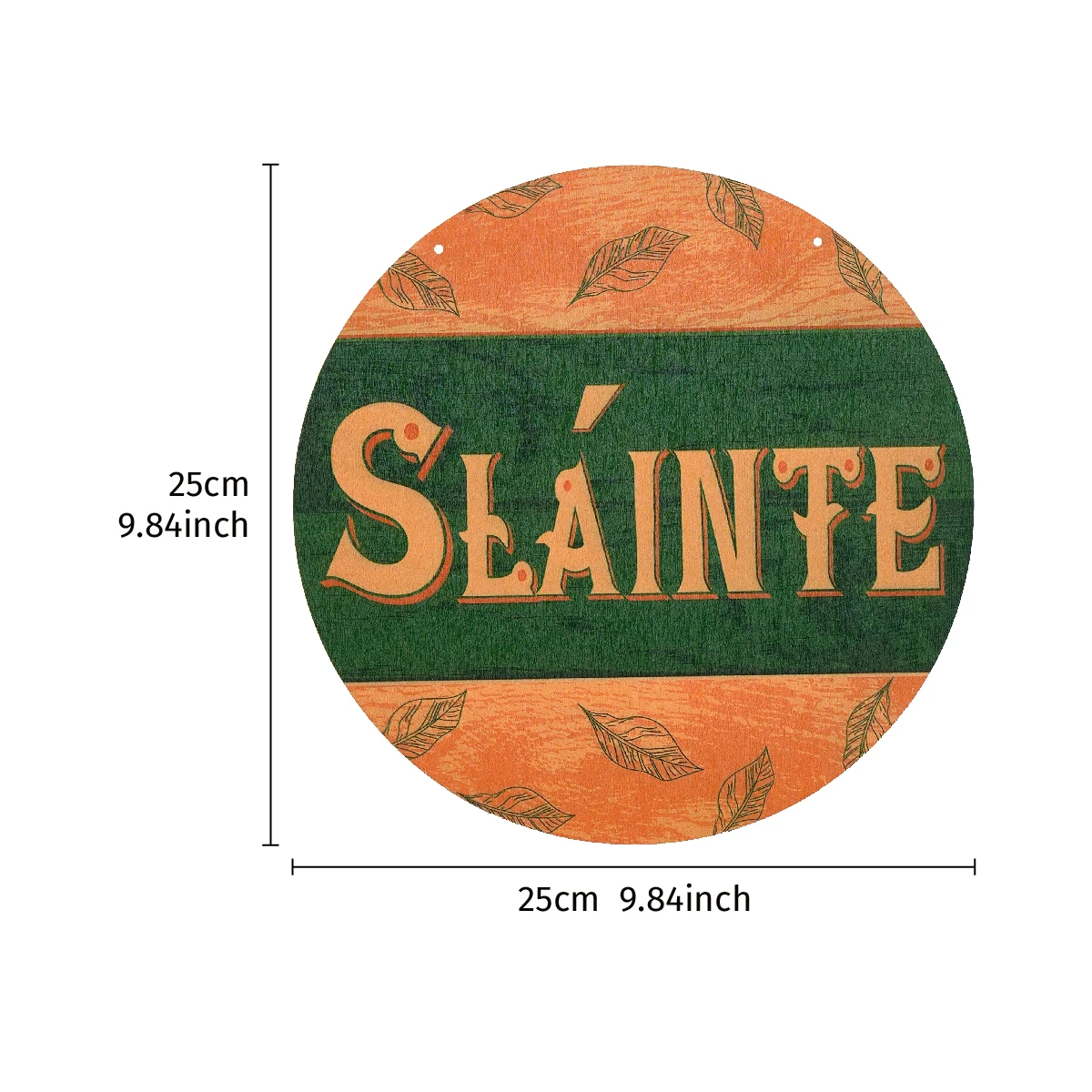 1PC, St.Patrick's Day, lightweight wooden circular decorative signboard, St.Patrick's Day decorative tag, suitable for Irish Pub