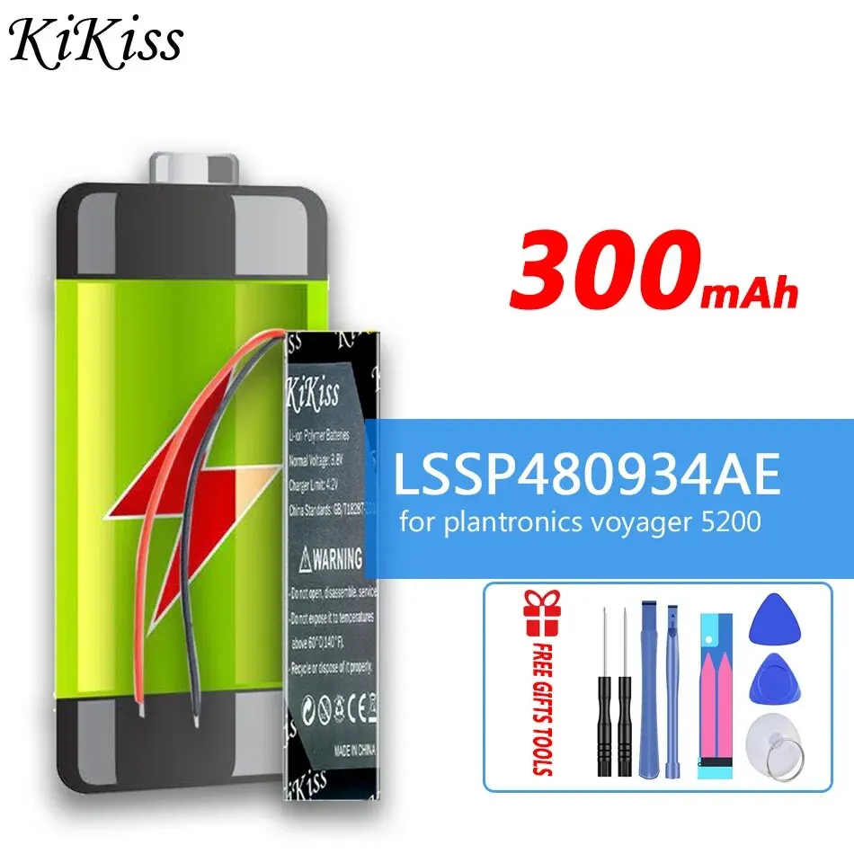 Batteria Kikiss Muslimb (480834 (2 Linee)) 300Mah Per Plantronics Voyager 5200 Muslimasostituzione Bateria
