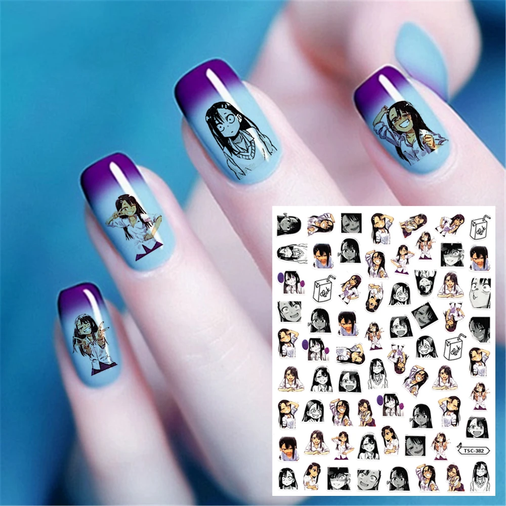 

TSC-382 TSC-387 Cartoon Hot Blood Adventure Youth 3D Back glue Nail Art Stickers Decals Sliders Nail ornament decoration