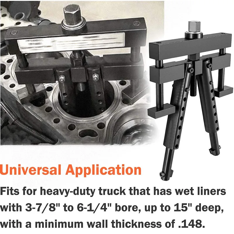 Universal Cylinder Liner Puller Tool PT-6400-C for Cummins Caterpillar CAT Mack Replace M50010-B 3376015 for 3-7/8 to 6-1/4 Bore