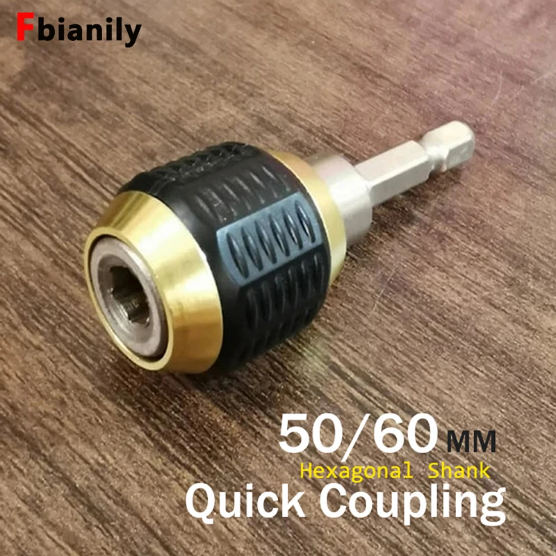 

1/4 Inner Hex 50mm 60mm Hexagonal Shank Quick Coupling Power Tool Accessories Electric Drills Adapters Drill Bit Holder Parts