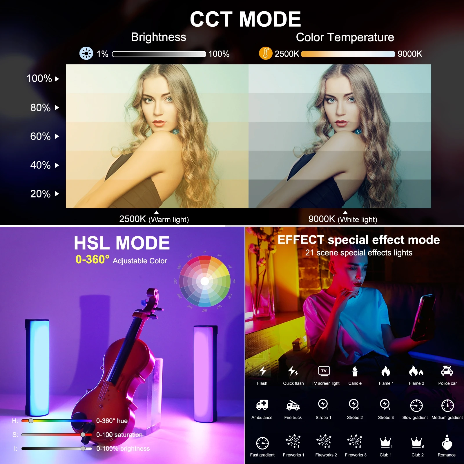 PULUZ 17cm Photo Handheld Full Color RGB Stick Light Magnetic LED Fill Light