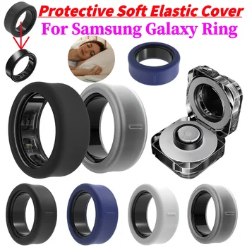 Per Samsung Galaxy Ring Custodia con anello elastico Custodia protettiva in silicone antigraffio Smart Ring Custodia protettiva per Galaxy Ring Size 5-13