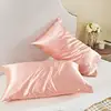 New 2/1PC Nordic Pure Emulation Silk Pillowcase White Black Grey Decorative Pillow Covers Luxury Comfortable Home Bedding Cases 3