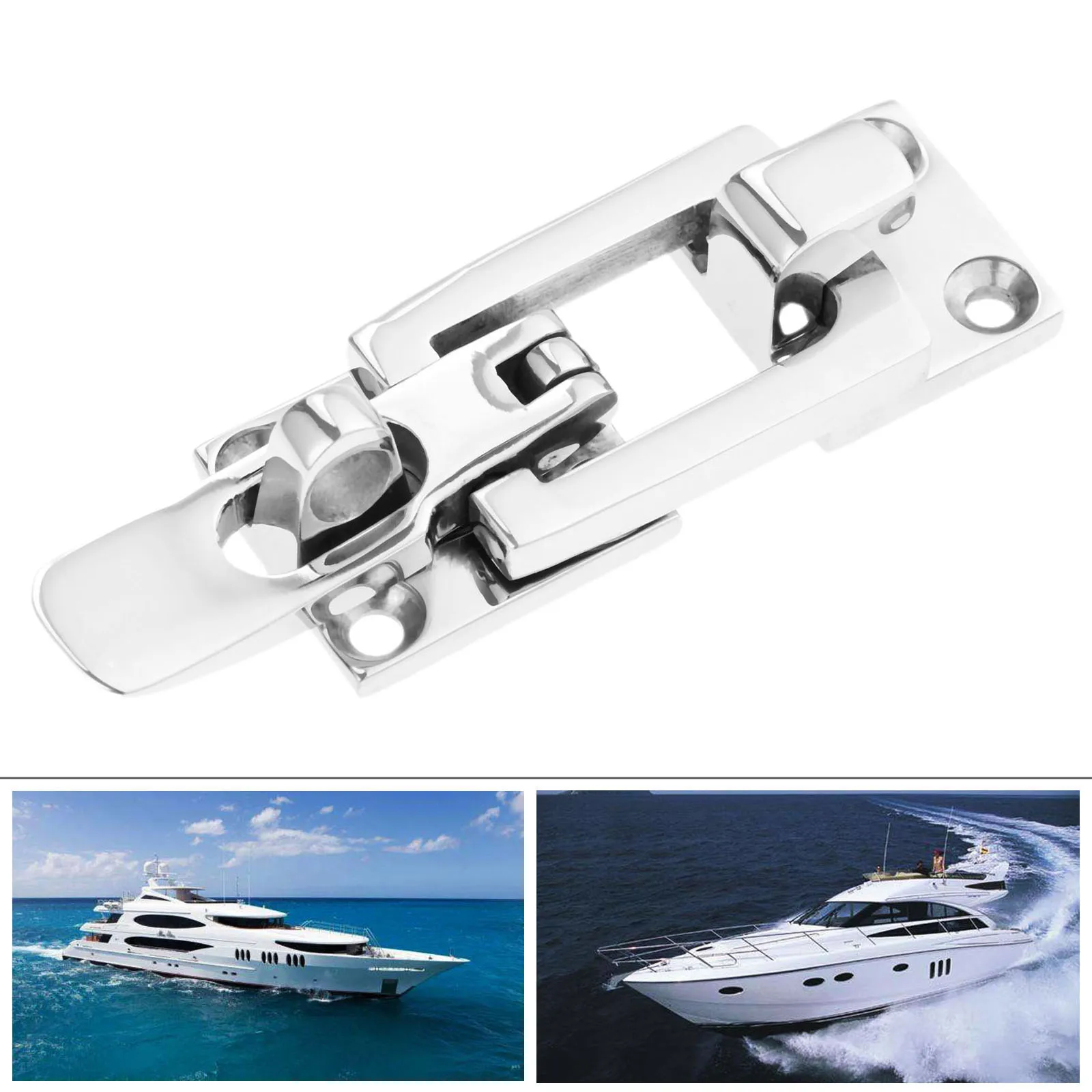 Marine Boats 316 Stainless Steel Locker Anti-Rattle Latch Fastener Clamp Safety Hasp Catch Lockable Fishing Tackle Carp 28*70mm lixada fishing swinger set carp fishing bite indicator swinger digital fishing alarm led bite indicator illuminated swinger fishing tackle