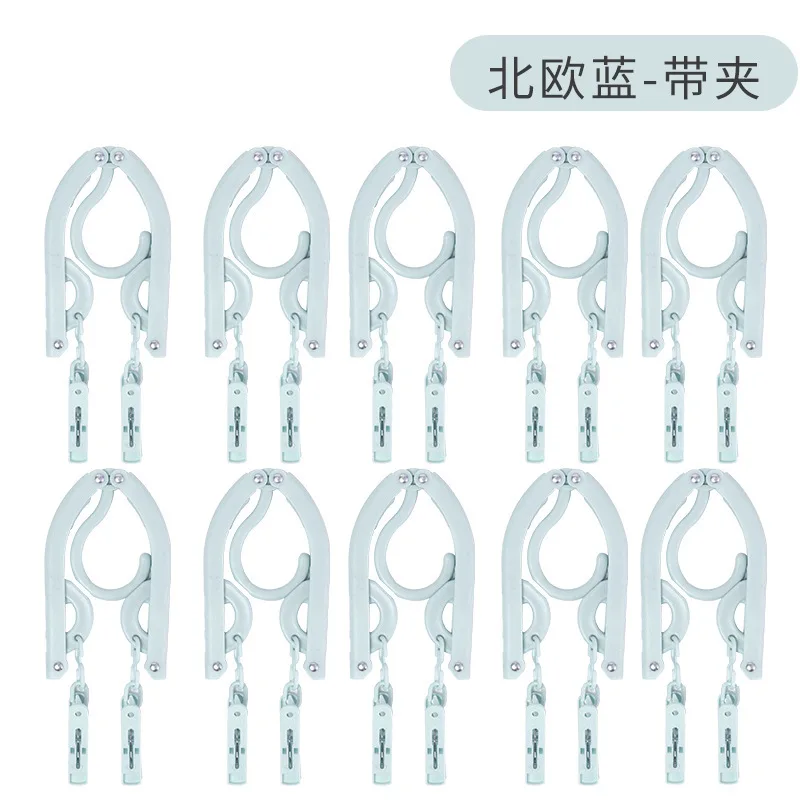 Multifunctional Folding Clothes Hanger Non-slip Clothes Hanger Household Clothes Rack Clothes Drying Rack Plastic Clothes Hanger