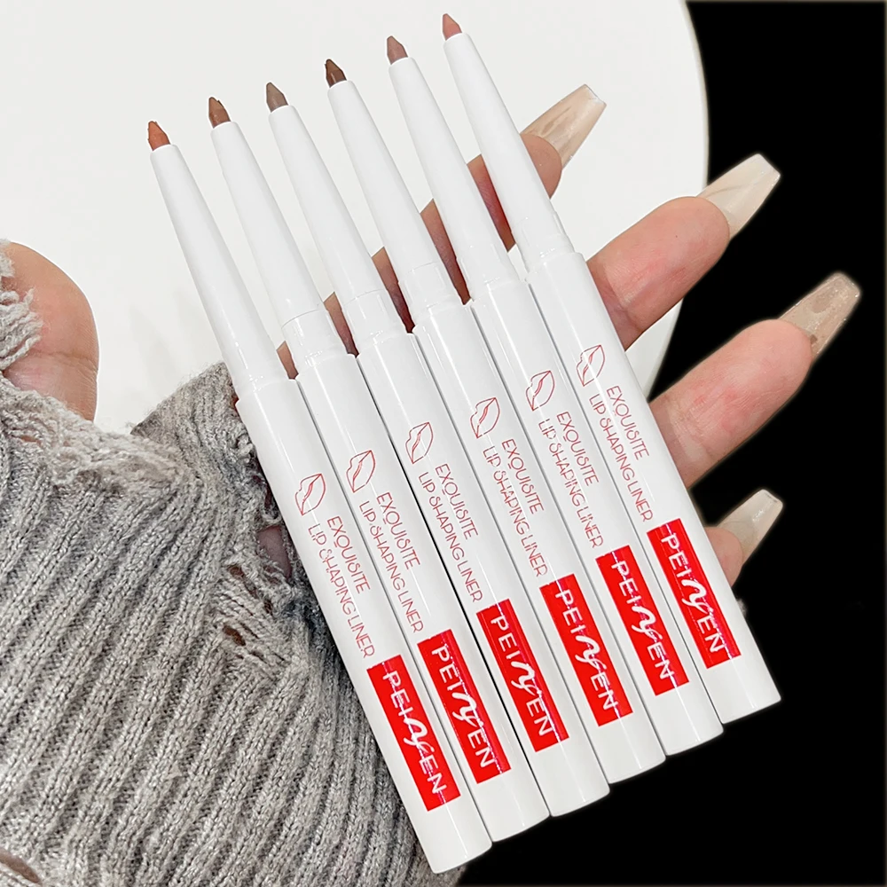 Waterproof Matte Lipliner Pencil Sexy Nude Brown Red Contour Tint Lipstick Lasting Non-stick Cup Lip Liner Lips Makeup Cosmetic 5