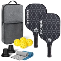 Pickleball Paddles Set of 2 USAPA Approved Fiberglass Pickle Ball Paddles with 4 Pickle Balls Durable Racket for Beginners 5