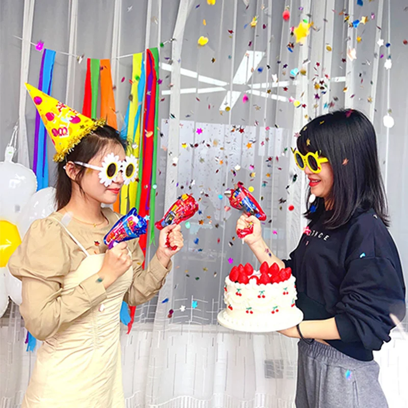 Confetti Gun Foil Balloons 6/12pcs for Wedding Birthday Graduation party decorations paper confetti
