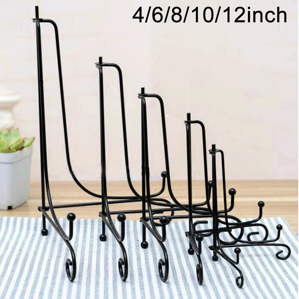 

4/6/8/10/12Inch Iron Bracket Display Stand For Photo Pedestal Bowl Picture Frame Storage Rack Home Kitchen Plates Display-Stand